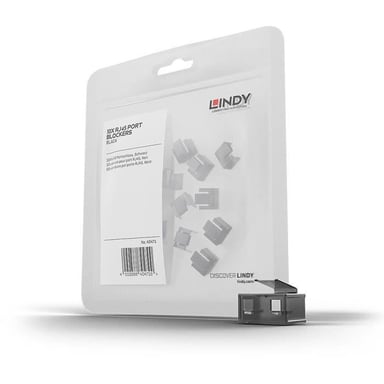LINDY Serrature RJ45 (20 pezzi), senza chiave, nero