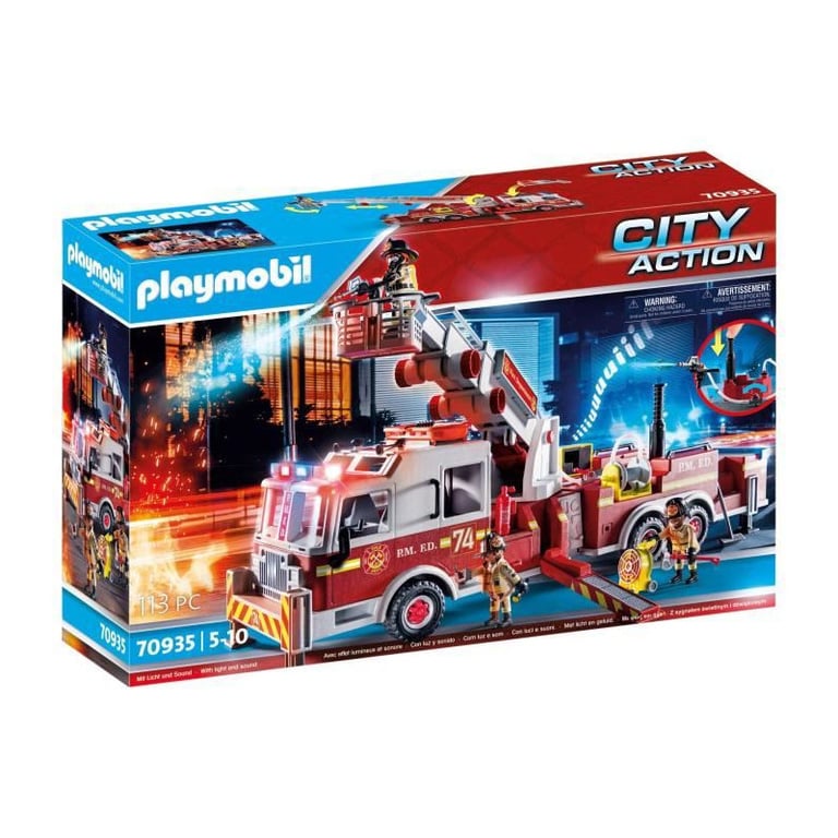 PLAYMOBIL - 70935 - Camion de pompiers avec echelle - Neuf