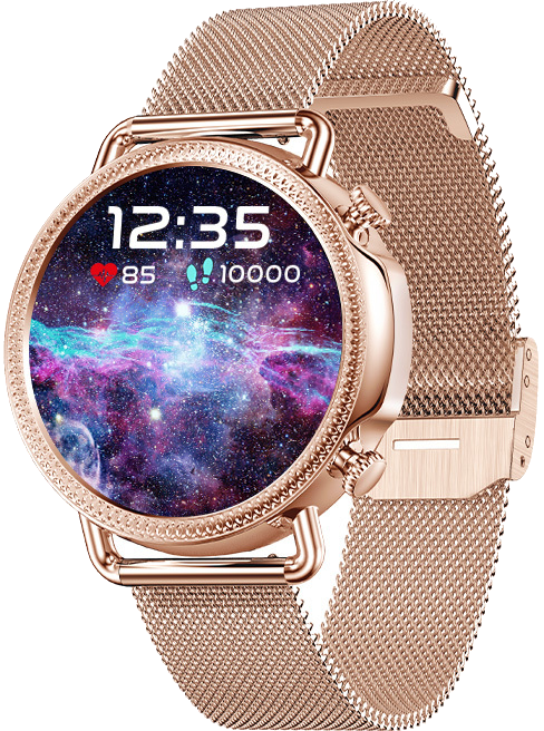 NASA Montre Connectée Femme; Smartwatch; Sport; IP67; Santé; Images de l'univers; Android - iOS; Mod