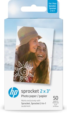 Paquete de 50 hojas de papel HP Sprocket 2x3