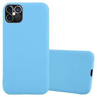 Coque pour Apple iPhone 12 / 12 PRO en CANDY BLEU Housse de protection Étui en silicone TPU flexible
