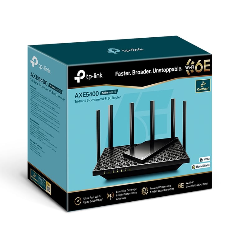 TP Link Archer AXE75 routeur sans fil Gigabit Ethernet Tri bande 2 4 GHz / 5 GHz / 6 GHz Neuf - vue 2