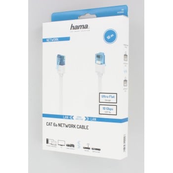 Hama 00200686 cable de red Blanco 10 m Cat6a U/UTP (UTP)