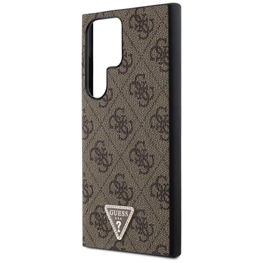 Custodia Guess 4G Triangle Strass per Samsung S24 Ultra, marrone