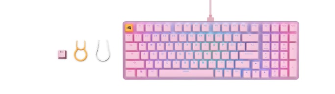 Glorious Gaming GMMK 2 clavier Jouer USB Anglais américain Rose