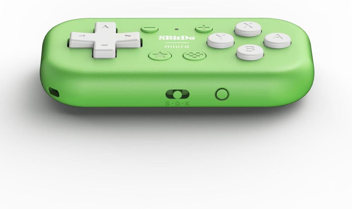 8bitdo Mini mando bluetooth verde para Nintendo Switch y Raspberry Pi