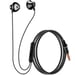 Écouteurs Nylon Tressé Intra-auriculaires Jack 3.5mm Kit mains libres Noir