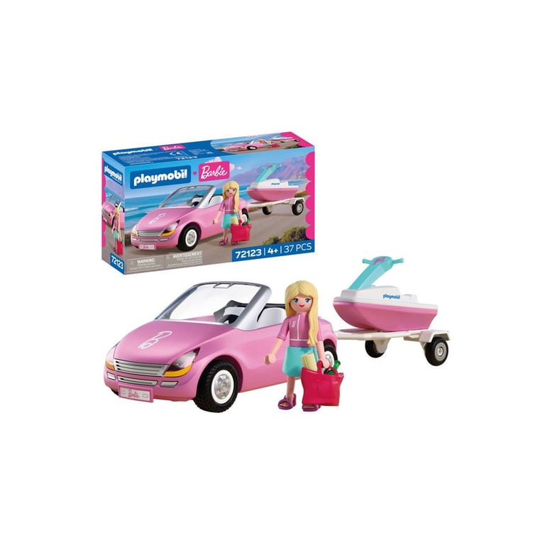 Playmobil 72123 Barbie Cabriolet et Jet Ski Playset 37 pièces dès 4 ans - Neuf