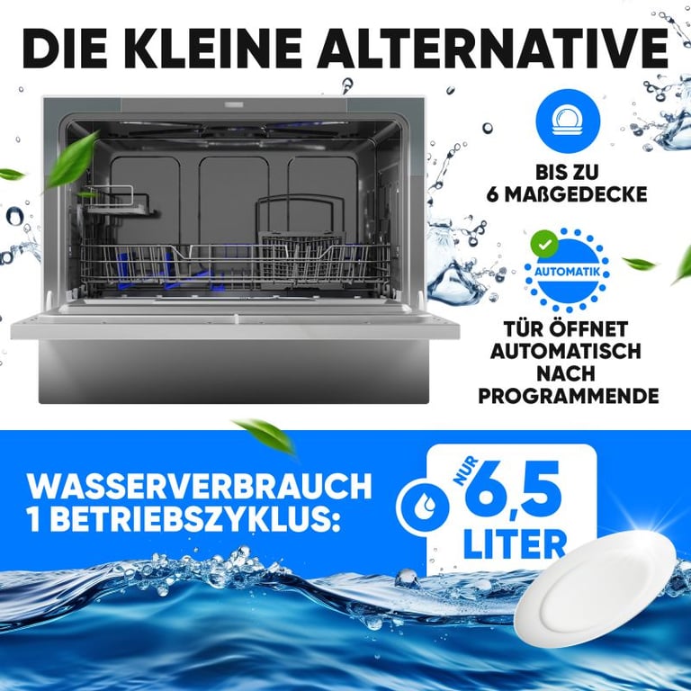Lave-Vaisselle Bomann TSG7405 – 6 Programmes, 47 dB, Design Compact - vue 3