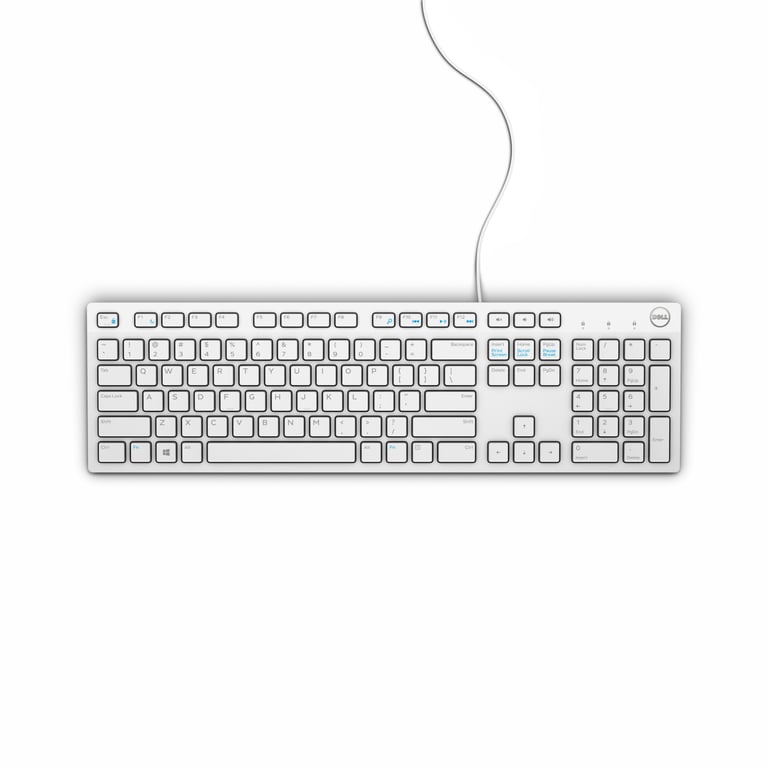 DELL Clavier filaire - KB216 - États-Unis international (QWERTY) - blanc - Neuf