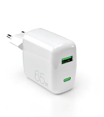 PURO PUFCMTCUSBAC65WGWHI chargeur d'appareils mobiles Ordinateur portable, Smartphone, Tablette Blanc Secteur Charge rapide Intérieure