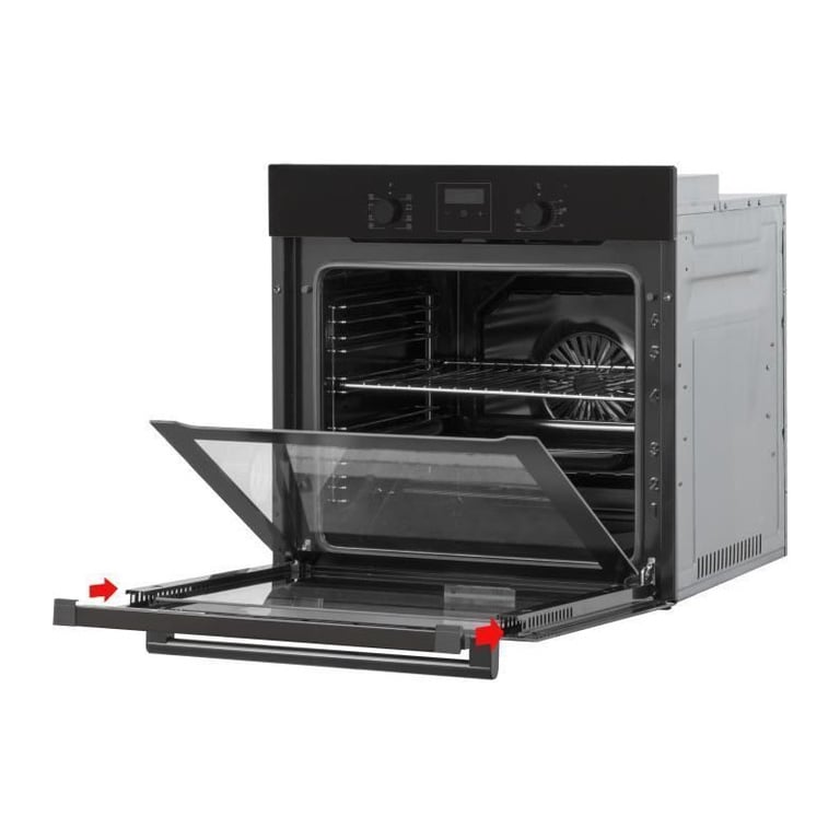 Four encastrable nettoyage catalyse chaleur pulsée CONTINENTAL EDISON F80CBP programmateur digital 59 5 x 59 5 x 56 6 cm - vue 10