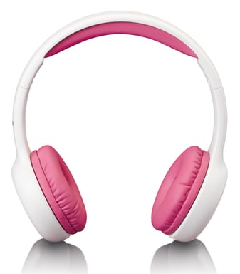 Lenco HP-010PK écouteur/casque Écouteurs Avec fil Arceau Musique Rose, Blanc