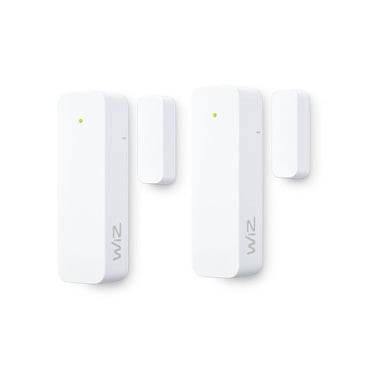 Capteurs de contact PHILIPS WiZ Lot de 2 pour surveillance et automatisation lumineuse Blanc