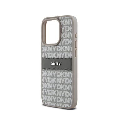 Custodia per iPhone 14 Pro Max Modello ripetuto Tonal Stripe con logo metallico