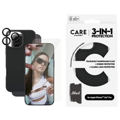 PanzerGlass CARE by ® Fashion 3-in-1 Bundle iPhone 16 Pro Max funda para teléfono móvil Transparente