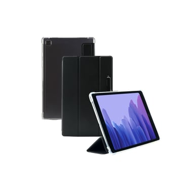 Coque de Protection pour Galaxy Tab A7 10.4'' 2020 (SM-T500/T505/T507), Étui Antichoc avec Coins Renforcés et Porte-Stylet, Transparent/Noir