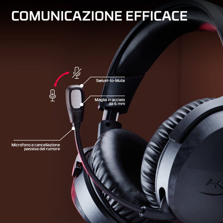 Casque HyperX Cloud Stinger 3 avec câble 3 5 mm Microphone Gaming - vue 3