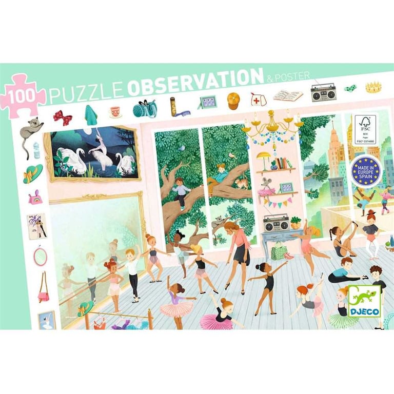 Puzzle 100 pièces Djeco 'école de danse - vue 2