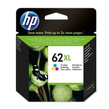 Cartouche d'encre HP 62XL trois couleurs 11,5 ml 415 pages