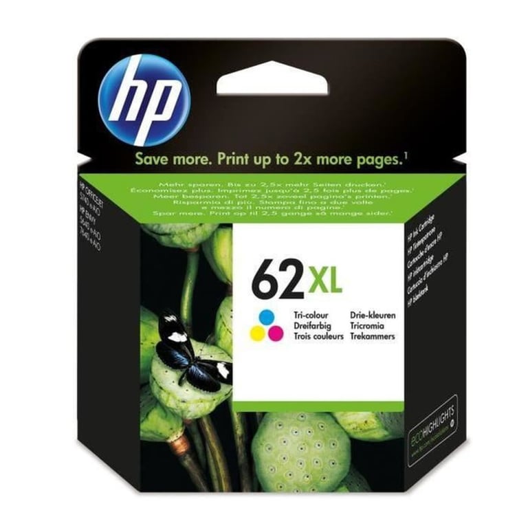 Cartouche d'encre HP 62XL trois couleurs 11,5 ml 415 pages - Neuf