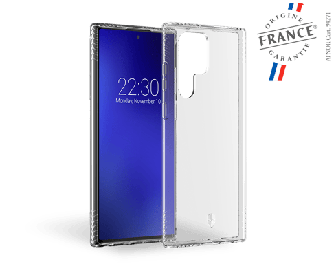 Coque Renforcée Samsung G S22 Ultra 5G PULSE Garantie à vie Transparente - Origine France Garantie Force Case
