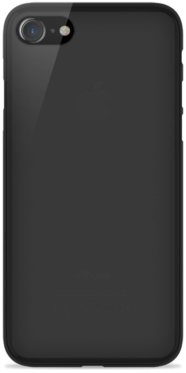 Coque silicone unie compatible Givré Noir Apple iPhone 7 iPhone 8