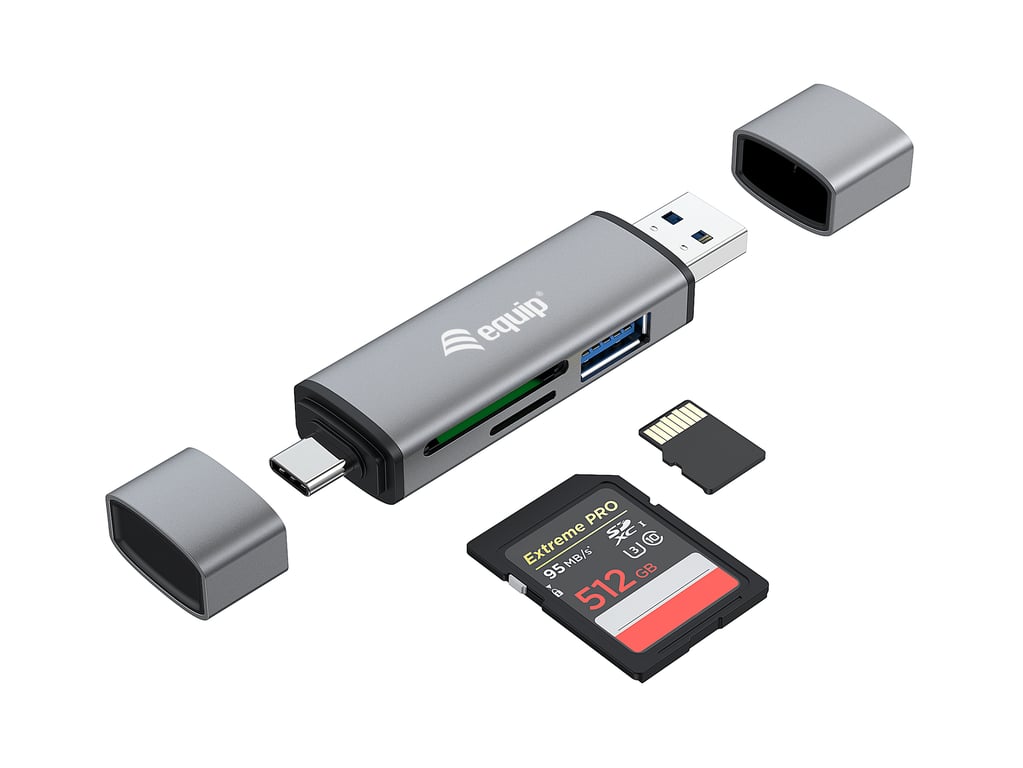 Equip 245460 lecteur de carte mémoire USB 3.2 Gen 1 3.1 Gen 1 Type AType C Neuf - vue 3