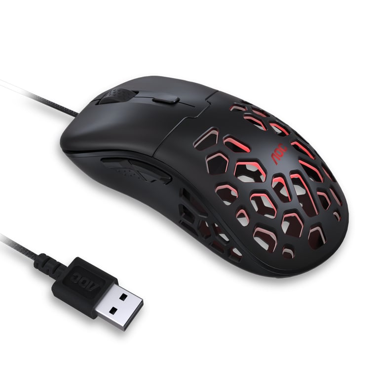 AOC GM510B Jouer Droitier USB Type A Optique 16000 DPI Neuf - vue 3