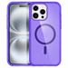 imoshion Coque Pailletée avec MagSafe pour Apple iPhone 16 Pro - Paillettes Violet