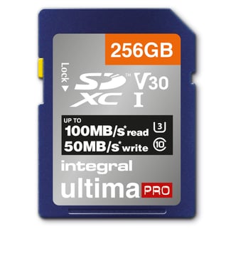 Integral 256GB SDXC 100-90MB/s UHS-I V30