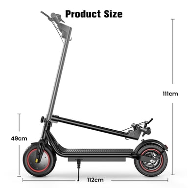 iScooter W6 Monopattino elettrico 500W 10 pollici pieghevole City Commuter Scooter 36V7.8Ah con Bluetooth