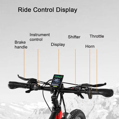 Vélo électrique pour adultes 1000 W Ebike 70 km d'autonomie 50 km/h vitesse maximale CST 27,5 x 2,4 VTT électrique 48 V 13,6 A batterie Ebike-noir