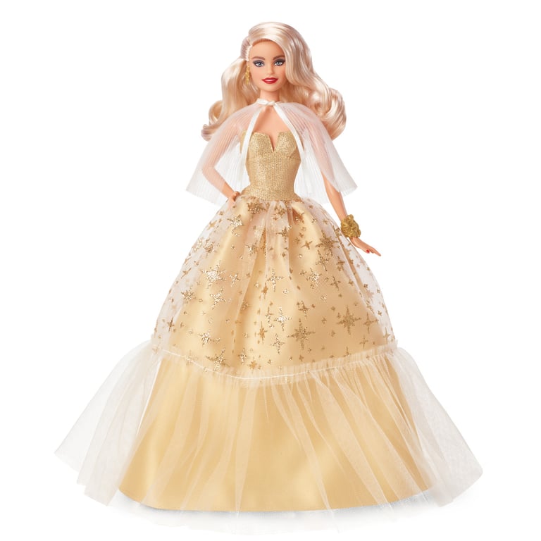 Poupée Barbie HJX04 – Robe Dorée Scintillante Pour Noël 2023 - vue 3