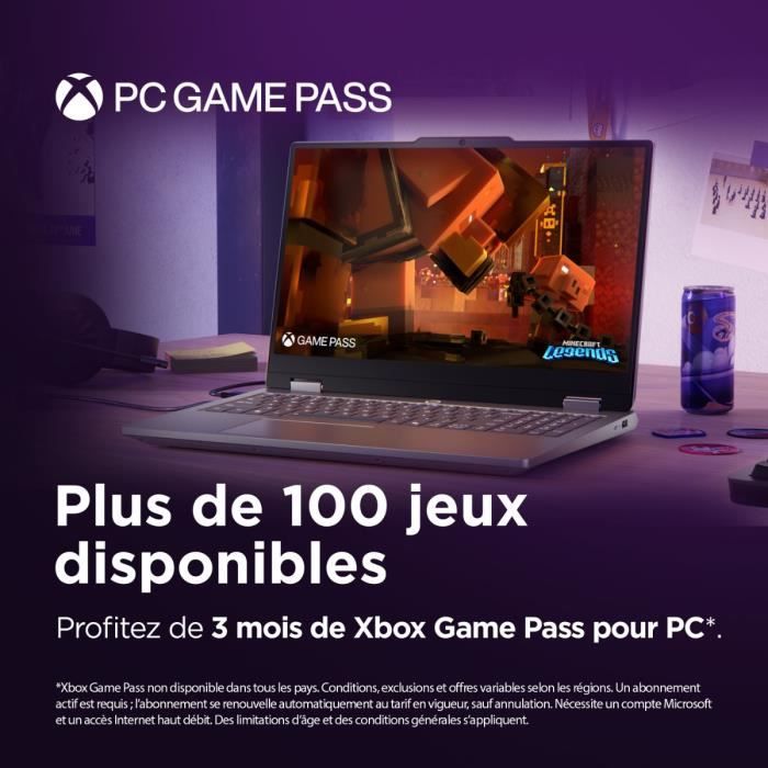 PC Portable Gamer LENOVO LOQ Essential 15IRX11 Sans Windows 156 FHD 144hz Core i5 13450HX RTX4050 RAM SSD - vue 5