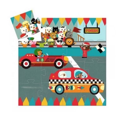 Silhouette Puzzle El Bólido DJ07273 - 16 Piezas para Niños