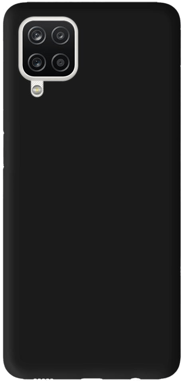 Coque silicone unie compatible Mat Noir Samsung Galaxy A12 5G