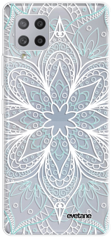 Evetane Coque Samsung Galaxy A42 360 intégrale transparente Motif Mandala Turquoise Tendance