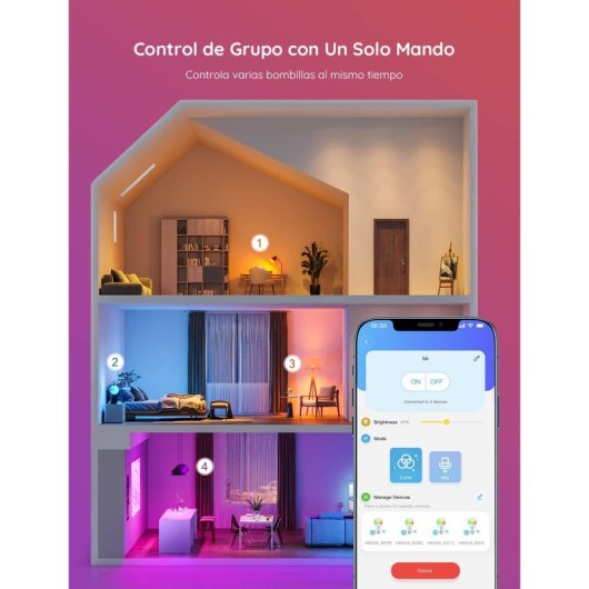 Ampoule Connectée Govee E27 800lm – Wi-Fi, Bluetooth, RGBWW - vue 3