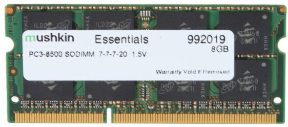 Mushkin SO-DIMM 8GB DDR3 Essentials módulo de memoria 1 x 8 GB
