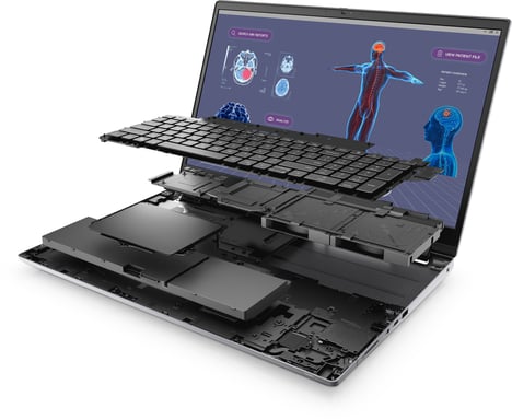 DELL Precision 7780 Intel® Core™ i9 i9-13950HX Estación de trabajo móvil 43,9 cm (17.3'') Full HD 32 GB DDR5-SDRAM 1 TB SSD NVIDIA RTX 3500 Ada Wi-Fi 6E (802.11ax) Windows 11 Pro Nórdico Gris