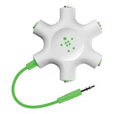 Belkin F8Z274BT Divisor de audio verde, blanco