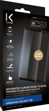 Protezione avanzata dello schermo in vetro temperato da bordo a bordo per Samsung Galaxy S8+, nero