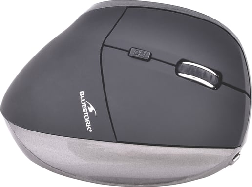 Bluestork M-WL-ERGO-BK RF Mouse senza fili per destrorsi da 1200 DPI