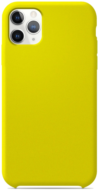 Coque silicone unie compatible Soft Touch Jaune Apple iPhone 11 Pro Max