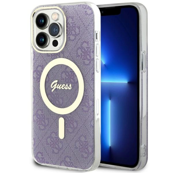 Guess 4G MagSafe - Coque pour iPhone 14 Pro Max (Violet) - 3666339118259