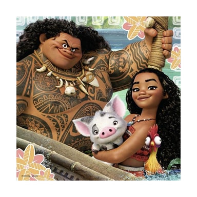 Puzzle educativo Vaiana 3x49 piezas - La leyenda del fin del mundo