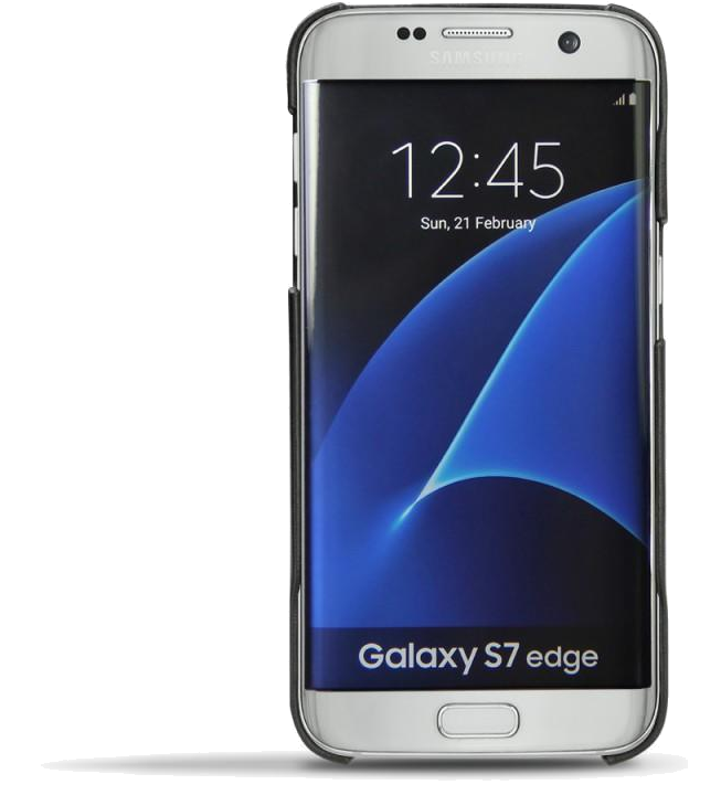 Coque cuir Samsung Galaxy S7 Edge - Coque arrièreNoir
