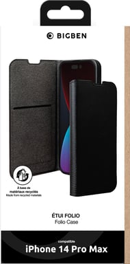 Bigben Connected FOLIOIP14PMB coque de protection pour téléphones portables Folio Noir Apple (brand) iPhone 14 Pro Max