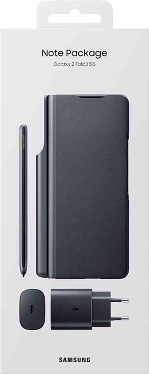 Pack Folio avec S Pen intégré + Chargeur secteur 25W pour Samsung G Z Fold 3 Noir Samsung